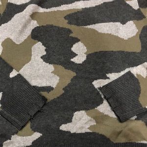 Camo deconstructed sweater new